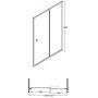 Drzwi prysznicowe 130 cm rozsuwane do ścianki bocznej DDSB130 Besco Duo Slide Black zdj.2
