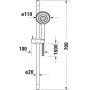 Duravit MinusFlow UV0682007046 zestaw prysznicowy ścienny czarny zdj.2