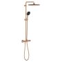 Zestaw prysznicowy ścienny termostatyczny z deszczownicą brushed warm sunset 26696DL1 Grohe Vitalio Comfort zdj.1