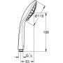 Słuchawka prysznicowa czarna 273192430 Grohe Vitalio Joy zdj.2