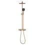 Zestaw prysznicowy ścienny termostatyczny z deszczownicą brushed warm sunset 26696DL1 Grohe Vitalio Comfort zdj.3