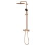 Zestaw prysznicowy ścienny termostatyczny z deszczownicą brushed warm sunset 26696DL1 Grohe Vitalio Comfort zdj.4