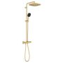 Zestaw prysznicowy ścienny termostatyczny z deszczownicą brushed cool sunrise 26696GN1 Grohe Vitalio Comfort zdj.2