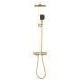 Zestaw prysznicowy ścienny termostatyczny z deszczownicą brushed cool sunrise 26696GN1 Grohe Vitalio Comfort zdj.3