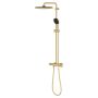 Zestaw prysznicowy ścienny termostatyczny z deszczownicą brushed cool sunrise 26696GN1 Grohe Vitalio Comfort zdj.4