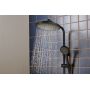 Zestaw wannowo-prysznicowy ścienny termostatyczny z deszczownicą czarny 28083670 Hansgrohe Activera S zdj.5