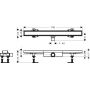 Odpływ liniowy 70 cm stal 56165000 Hansgrohe RainDrain Compact zdj.2