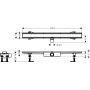 Odpływ liniowy 80 cm stal 56166800 Hansgrohe RainDrain Compact zdj.2