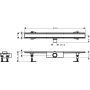 Odpływ liniowy 80 cm stal 56178800 Hansgrohe RainDrain Compact zdj.2