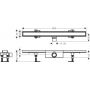 Odpływ liniowy z rusztem 80 cm stal 56179000 Hansgrohe RainDrain Compact zdj.2