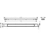 Element zewnętrzny odpływu 80 cm czarny 56215670 Hansgrohe RainDrain Match Plus zdj.2