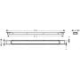 Element zewnętrzny odpływu 90 cm czarny 56216670 Hansgrohe RainDrain Match Plus zdj.2