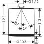 Hansgrohe Pulsify 24132700 deszczownica 10.5x10.5 cm okrągła biała zdj.2