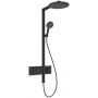 Zestaw prysznicowy ścienny termostatyczny z deszczownicą czarny 24583670 Hansgrohe Raindance Alive S zdj.1