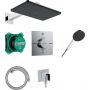 Zestaw prysznicowy podtynkowy termostatyczny z deszczownicą chrom 24620000 Hansgrohe Raindance Alive Q zdj.1