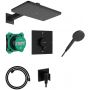 Zestaw prysznicowy podtynkowy termostatyczny z deszczownicą czarny 24620670 Hansgrohe Raindance Alive Q zdj.1