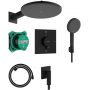 Zestaw prysznicowy podtynkowy termostatyczny z deszczownicą czarny 24630670 Hansgrohe Raindance Alive S zdj.1