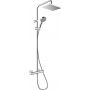 Zestaw prysznicowy ścienny termostatyczny z deszczownicą chrom 26097000 Hansgrohe Vernis Shape zdj.1