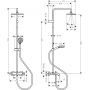 Zestaw wannowo-prysznicowy ścienny termostatyczny z deszczownicą chrom 26098000 Hansgrohe Vernis Shape zdj.2