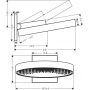 Deszczownica z ramieniem 26230700 Hansgrohe Rainfinity zdj.2