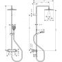 Zestaw prysznicowy ścienny termostatyczny z deszczownicą czarny 26429670 Hansgrohe Vernis Shape zdj.2
