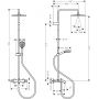 Zestaw prysznicowy ścienny termostatyczny z deszczownicą czarny 26900670 Hansgrohe Vernis Shape zdj.2
