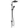 Zestaw prysznicowy ścienny z deszczownicą czarny 28074670 Hansgrohe Activera S zdj.1