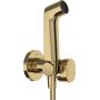 Bateria bidetowa z zestawem prysznicowym podtynkowa złota 29232990 Hansgrohe Bidette zdj.1