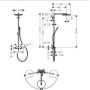 Zestaw prysznicowy ścienny termostatyczny z deszczownicą 24222140 Hansgrohe Pulsify S Puro zdj.2