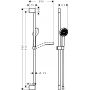 Zestaw prysznicowy ścienny czarny 28042670 Hansgrohe Activera S zdj.2