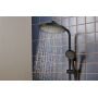 Zestaw wannowo-prysznicowy ścienny termostatyczny z deszczownicą czarny 28871670 Hansgrohe Activera S zdj.3