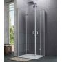 Drzwi prysznicowe 100 cm składane do wnęki 8P0805087322 Huppe Design Pure 4-kąt zdj.1