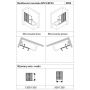 Parawan nawannowy 120 cm 2-częściowy srebrny mat/szkło matowe 8P2302087316 Huppe Design Pure zdj.2