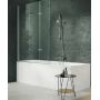 Parawan nawannowy 120 cm 3-częściowy srebrny mat/szkło matowe 8P6501087316 Huppe Design Pure zdj.1