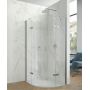Drzwi prysznicowe 90 cm uchylne srebrny połysk/szkło przezroczyste AP0402069322 Huppe Aura Pure 1/4 koła zdj.1