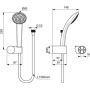 Ideal Standard Rain B9506AA zestaw prysznicowy ścienny chrom zdj.2