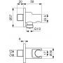 Ideal Standard Multisuite BC807AA przyłącze kątowe z uchwytem chrom zdj.2