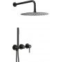 Zestaw wannowo-prysznicowy podtynkowy z deszczownicą czarny 503951181 KFA Armatura Moza zdj.1