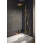 Zestaw wannowo-prysznicowy ścienny z deszczownicą złoty 513692539 KFA Armatura Logon Brushed Light Gold zdj.3