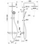 Zestaw prysznicowy ścienny termostatyczny z deszczownicą chrom 573691100 KFA Armatura Moza zdj.2