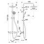 Zestaw prysznicowy ścienny termostatyczny z deszczownicą czarny 573691181 KFA Armatura Moza zdj.2