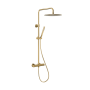 Zestaw prysznicowy ścienny termostatyczny z deszczownicą złoty 573692039 KFA Armatura Moza Brushed Light Gold zdj.1