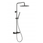 Zestaw prysznicowy ścienny termostatyczny z deszczownicą grafitowy 573692061 KFA Armatura Moza Gun Metal Grey zdj.1