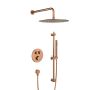 Zestaw prysznicowy podtynkowy termostatyczny z deszczownicą miedź 573933034 KFA Armatura Moza Rose Gold zdj.1