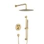 Zestaw prysznicowy podtynkowy termostatyczny z deszczownicą złoty 573933039 KFA Armatura Moza Brushed Light Gold zdj.1