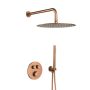 Zestaw prysznicowy podtynkowy termostatyczny z deszczownicą miedź 573953034 KFA Armatura Moza Rose Gold zdj.1