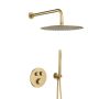 Zestaw prysznicowy podtynkowy termostatyczny z deszczownicą złoty 573953039 KFA Armatura Moza Brushed Light Gold zdj.1