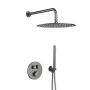 Zestaw prysznicowy podtynkowy termostatyczny z deszczownicą grafitowy 573953061 KFA Armatura Moza Gun Metal Grey zdj.1