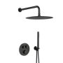 Zestaw prysznicowy podtynkowy termostatyczny z deszczownicą czarny 573953081 KFA Armatura Moza Black zdj.1