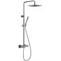 Zestaw prysznicowy ścienny termostatyczny z deszczownicą grafitowy 574692061 KFA Armatura Logon Gun Metal Grey zdj.1